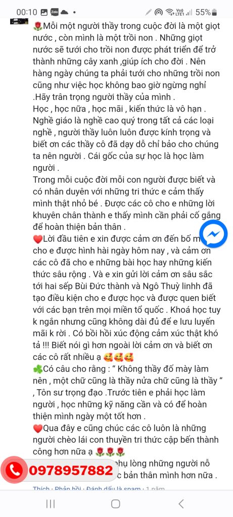 Comment Cô Thu Sara - Văn hóa SPA 10