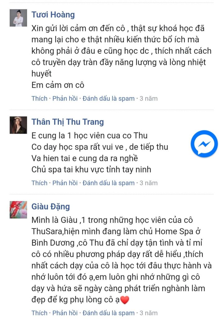 Comment Cô Thu Sara - Văn hóa SPA 9